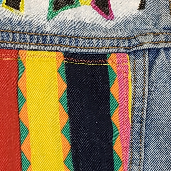 Custom Salt-n-Pepa Inspired Denim Cropped Jacket Size Medium / Large - Picture 8 of 16